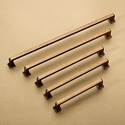 9BUILD 10 Pack Antique Brass Cabinet Pulls 7 Inch