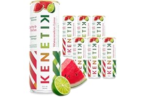 NEW! KENETIK Nootropic Ketone Drink, Ketones for Energy & Focus, Caffeine & Sugar Free, High Performance D-BHB Ketone Mix, Fuel w/Zero Crash or Jitters, Ready to Drink - Watermelon Lime 6 Pk