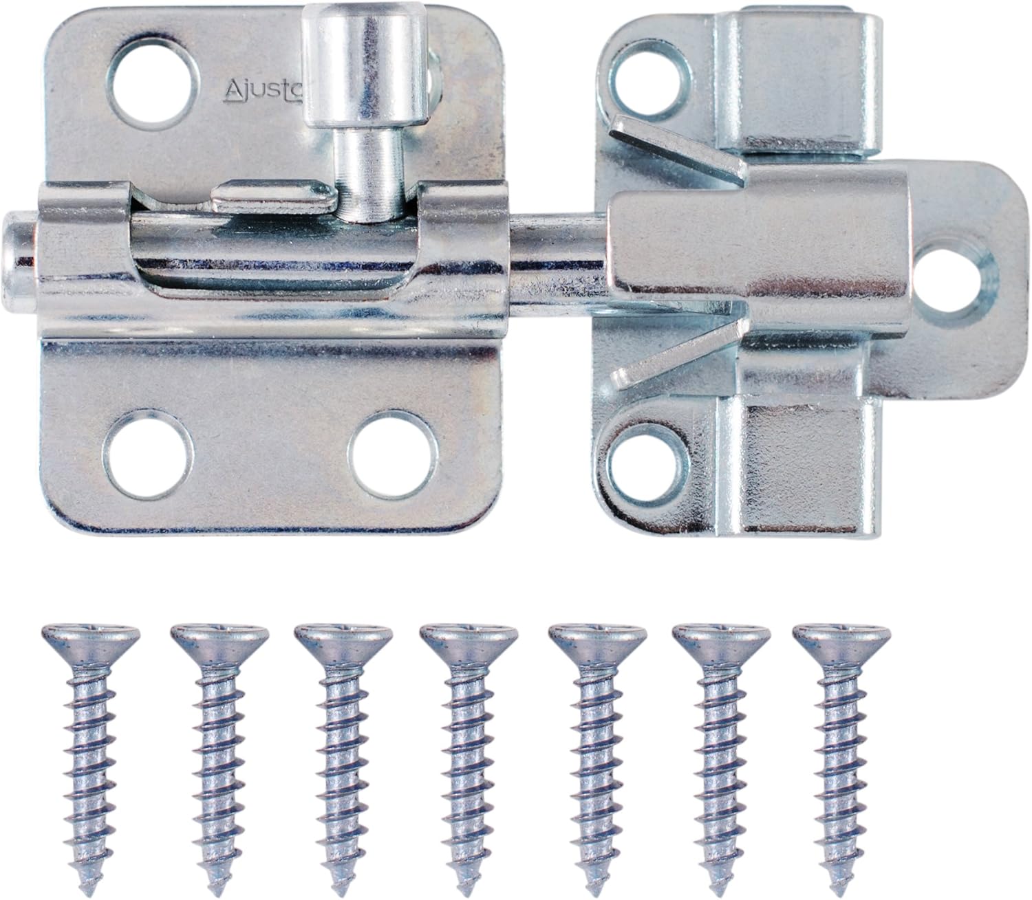 Ajustlock 201 Adjustable ZincPlated Steel Barrel Bolt Lock, Set of 9