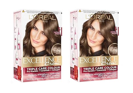 Excellence creme Lr 5 Natural Brown Hair Colour (100+72ml Each) - Pack of 2