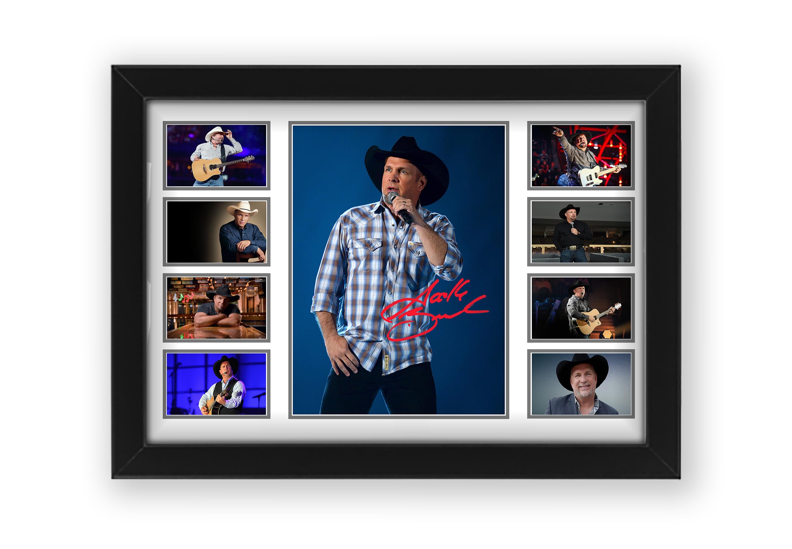 AllStarMedia Garth Brooks Signed Poster Print- Limited Edition Autograph Fan Gift – Collectible Memorabilia Merchandise Music Icon | Gift for Fans (Framed A3 (30x40cm))