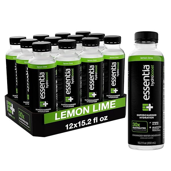 NEW ESSENTIA HYDROBOOST ENHANCED BOTTLED WATER, 15.2 FL....