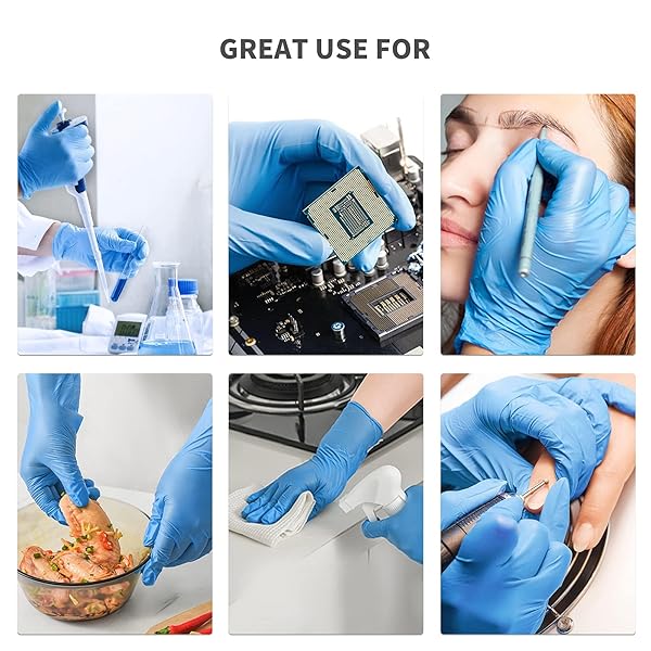 SYNTHETIC VINYL EXAM GLOVES – LATEX-FREE & POWDER-FREE – X-LARGE (BOX OF 100) BLUE