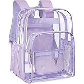 PACKISM Clear Backpack - 17 inch Heavy Duty Clear Backpacks for School, Large Transparent Bookbag for Students (Age 12+)