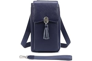 Pearl Angeli Small Crossbody Bags for Women RFID Leather Phone Wallet Purse with Adjustable Strap