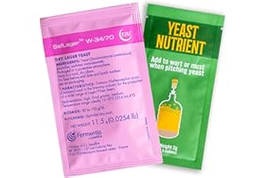 Craft A Brew - SafLager W-34/70 Yeast - German Lager Dry Yeast - For Craft Lagers - Ingredients for Home Brewing - Beer Making Supplies - [1 Pack]