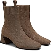 VIVAIA Regina Pro Booties for Women, Comfort Block Heel Ankle Boots, Square Toe Slip-on Water Repellent Anti Slip for Fall/Winter Dress Daily Outfit