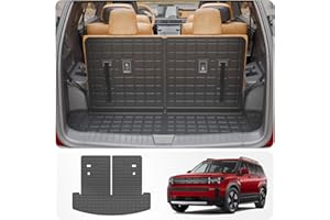 Thinzyou Cargo Mat Compatible with 2024 2025 2026 Hyundai Santa Fe Trunk Liner Cargo Liner TPE All Weather Back Seat Cover Protector Santa Fe Accessories (2024-2026,Trunk Mat with Backrest Mat)