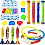JOYIN 18Pcs Diving Pool Toys Set with Storage Bag for Ages 8-12 view 1