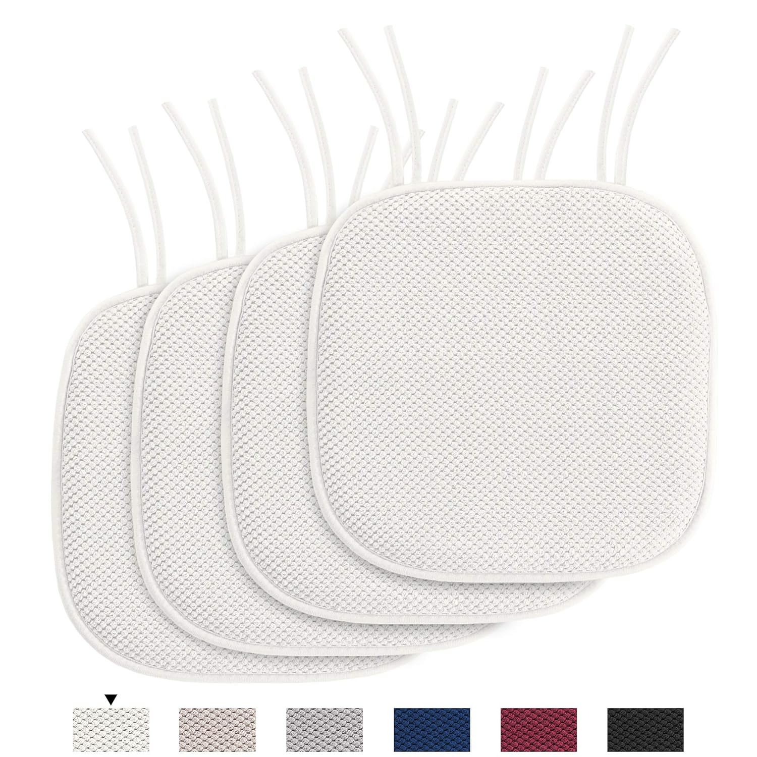 Best 4 pack memory foam honeycomb ‘ chair/seat cushion pad