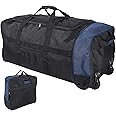 REDCAMP 85L/120L/140L Foldable Duffle Bag with Wheels, Large Travel Duffel Bag