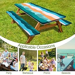 Picnic Table Cover with Bench Covers Camping
