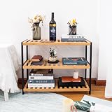 Vencier Bamboo Shoe Rack Natural 3 Tier Easy Assembly Large Capacity view 4