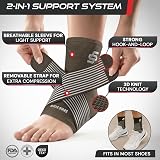 SS Sleeve Stars Ankle Brace with Removable Strap Dark Brown 10"-12" view 3
