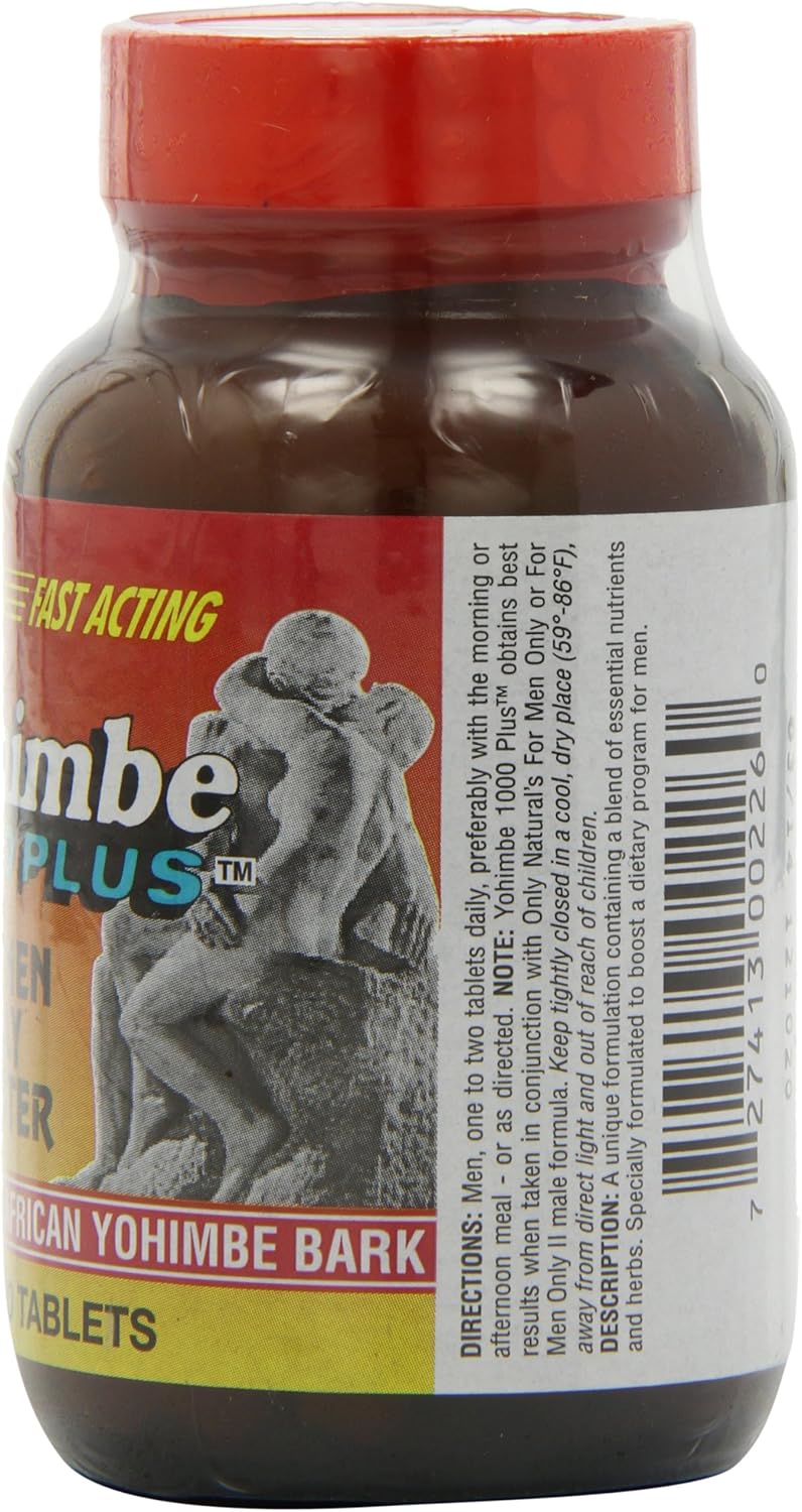 Only Natural Yohimbe 1000 Plus, 60-Count: Health & Personal Care