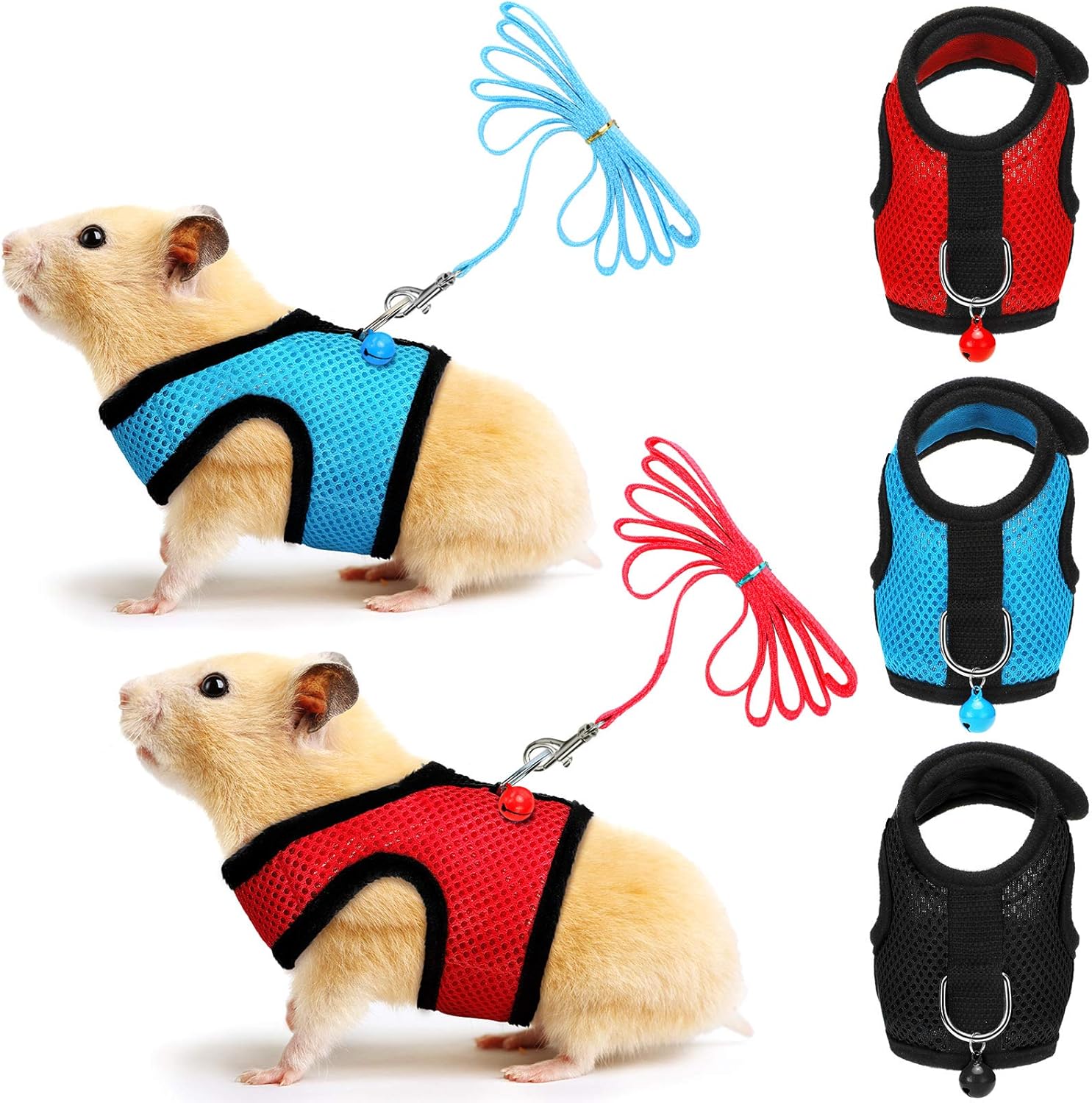 Pet Small Mesh Soft Leash and Harness Pig Guinea Pieces 3 SATINIOR
