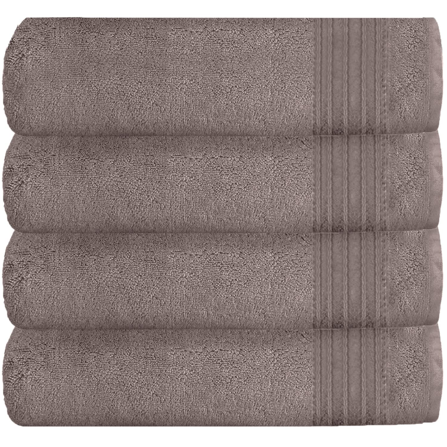 GC GAVENO CAVAILIA Luxury Bath Sheet Towel, 1 Piece Egyptian Cotton Large Towels Silver, Extra Soft Quick Dry Washable Towel, 80 X 140 Cm