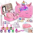 Kids Nail Polish Set for Girls, Non-Toxic Quick Dry Nail Art Salon Kit with Nail Dryer and Peelable Nail Polish,Ideal Gift To