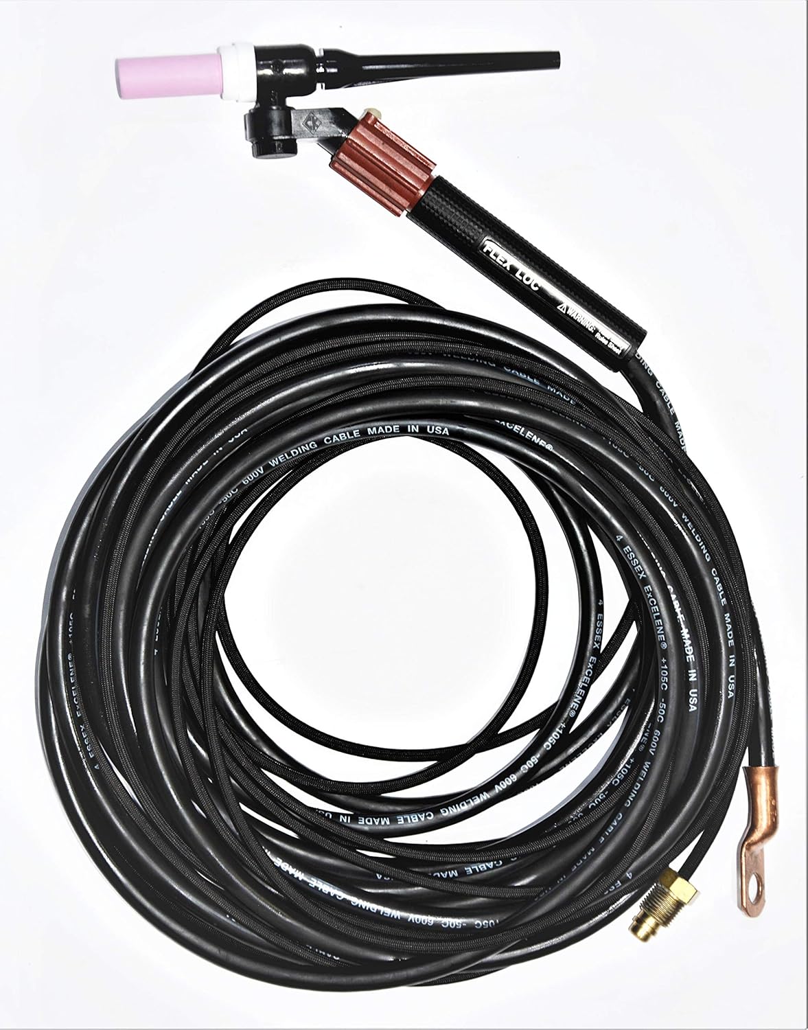 CK FL150 Air Cooled TIG Torch Kit, Flex-Loc Valve, 150A, 25', 1-Pc, Super-Flex, FL1525VSF - - 