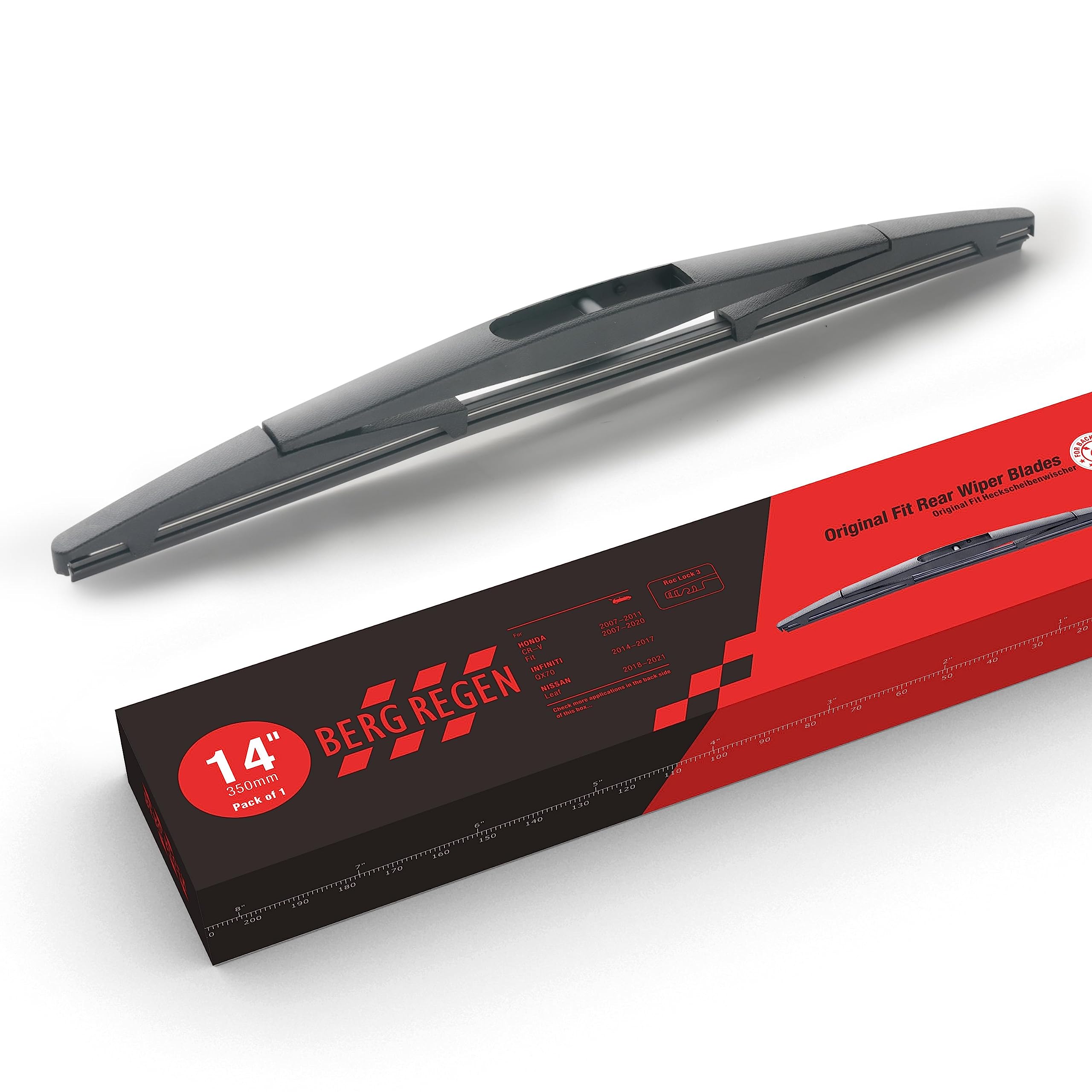 Photo 1 of 14" Rear Wiper Blade (14-B) Replacement for Acura MDX 20-14 RDX 18-07 for Honda Fit Pilot 20-07 for Subaru Forester 22-06 Outback 19-05 Automotive Back Windshield Wiper Blade for My Car(Single)