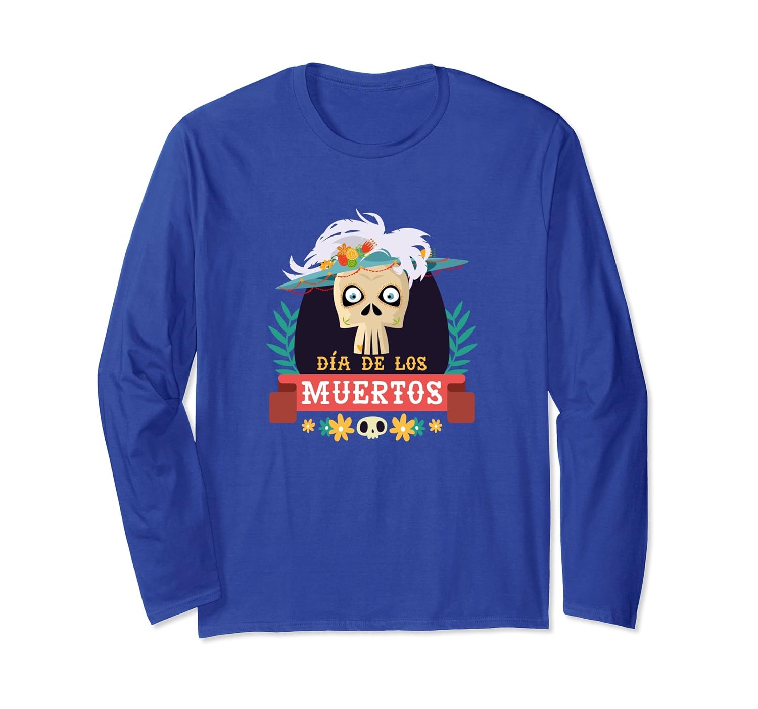 Fun Day of the Dead Halloween Long Sleeve Shirt- TPT