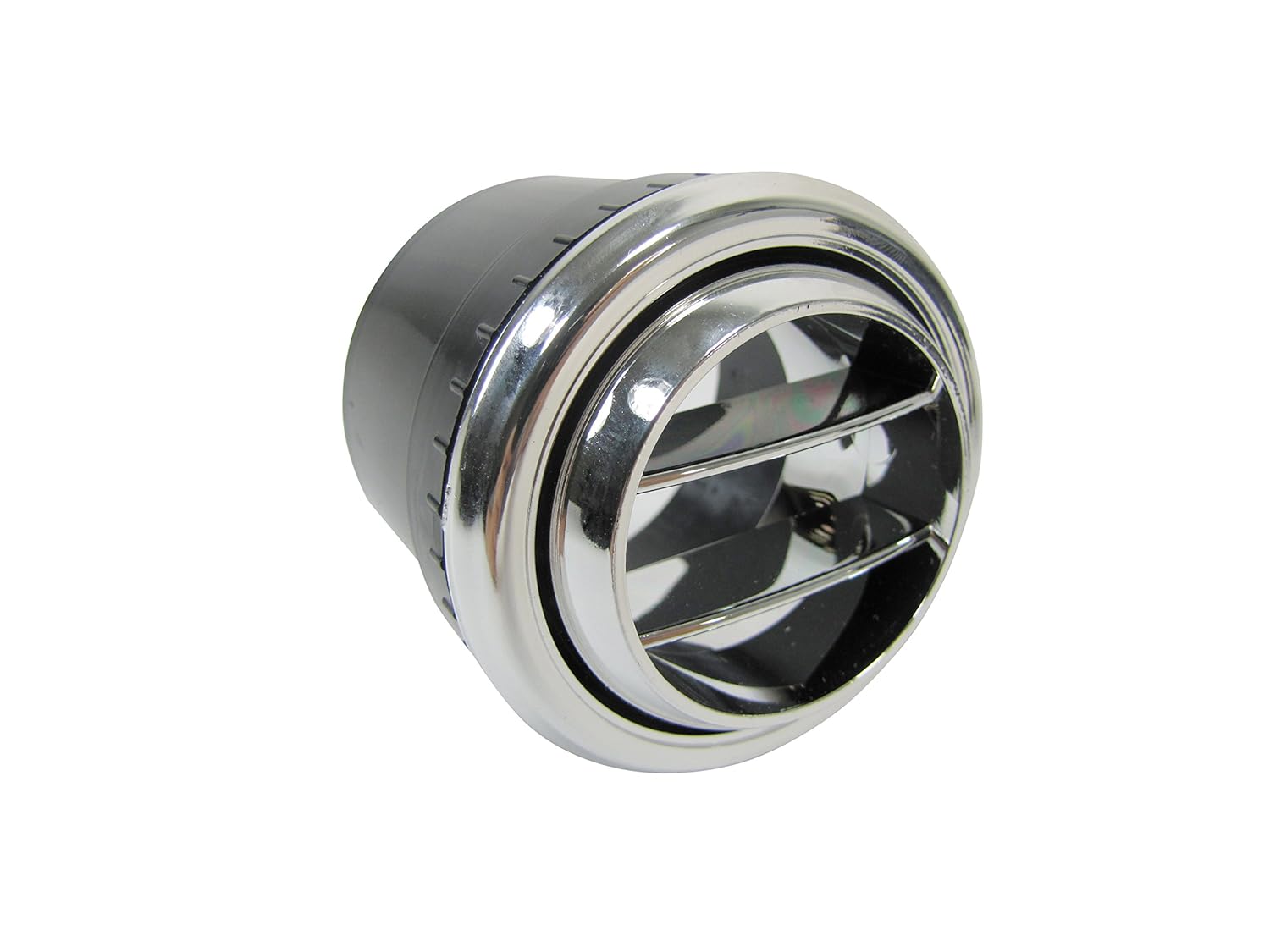 Indash Round Chrome Vent / Louver for 2-1/2" Duct Hose #32-13X