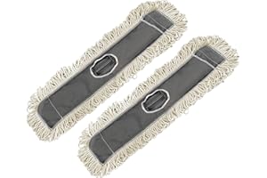 Alpine Industries Heavy Duty Cotton Mop Head - Dry Mop Head for Dirt Dust for Clean Hardwood Floor, Office and Garage - Comme