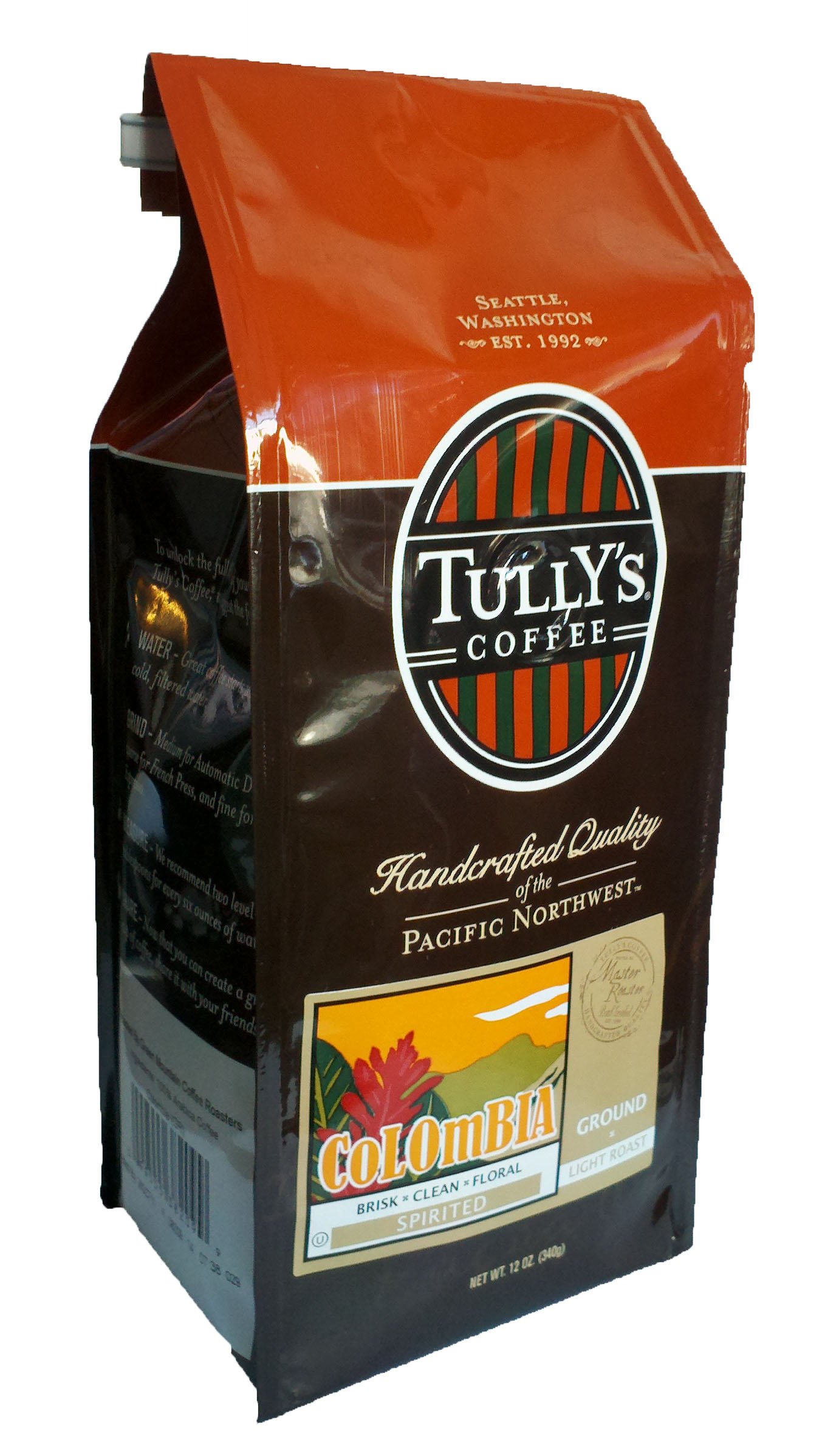 Tully's Coffee Breakfast Blend, Ground, 12 Ounce Bags