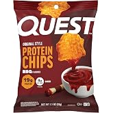 Quest Nutrition BBQ Protein Chips, 19g Protein, 4g Net Carbs, Gluten Free High Protein Snack, 1.1 oz (Pack of 12)