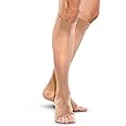 THERAFIRM Open-Toe Knee High Stockings - 20-30mmHg Moderate Compression Support Nylons