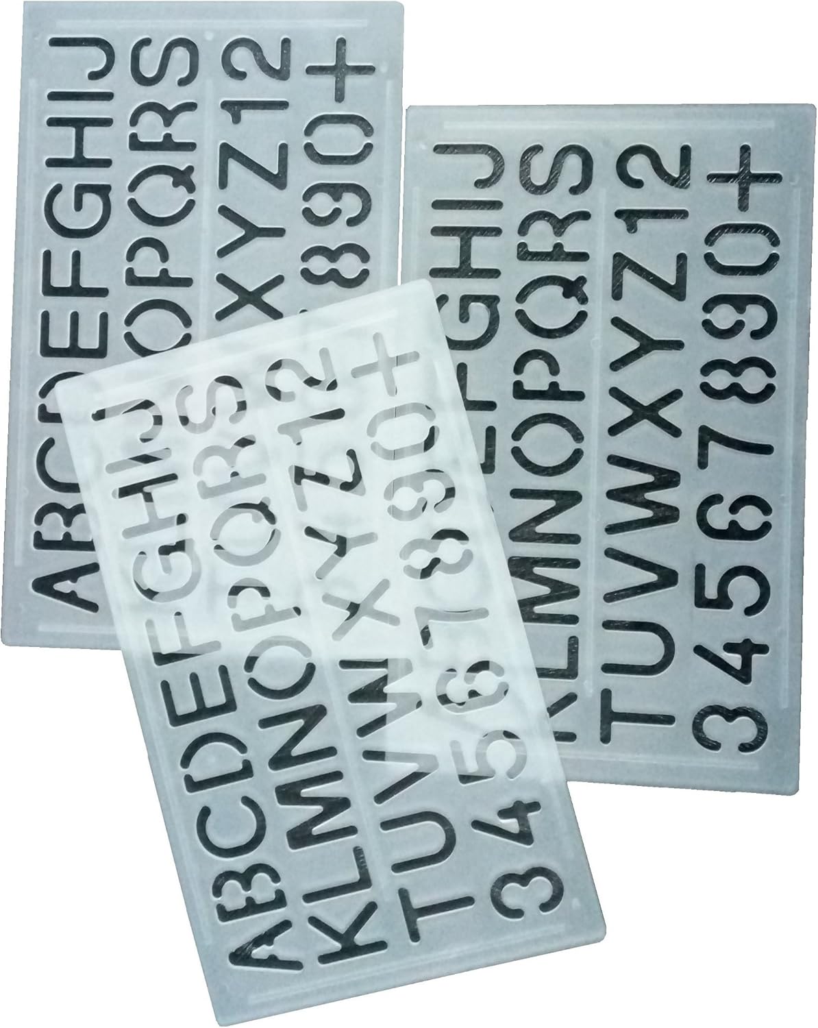 PARTH IMPEX Letter and Number Stencils (Pack of 3) Numeric Alphabet Painting Technical Drawing Template DIY Crafts Projects