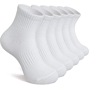 DoSmart Kids Ankle Athletic Socks Boys Girls Youth Teen Quarter Cotton Sports Running Mini Crew Sock 6 Pairs