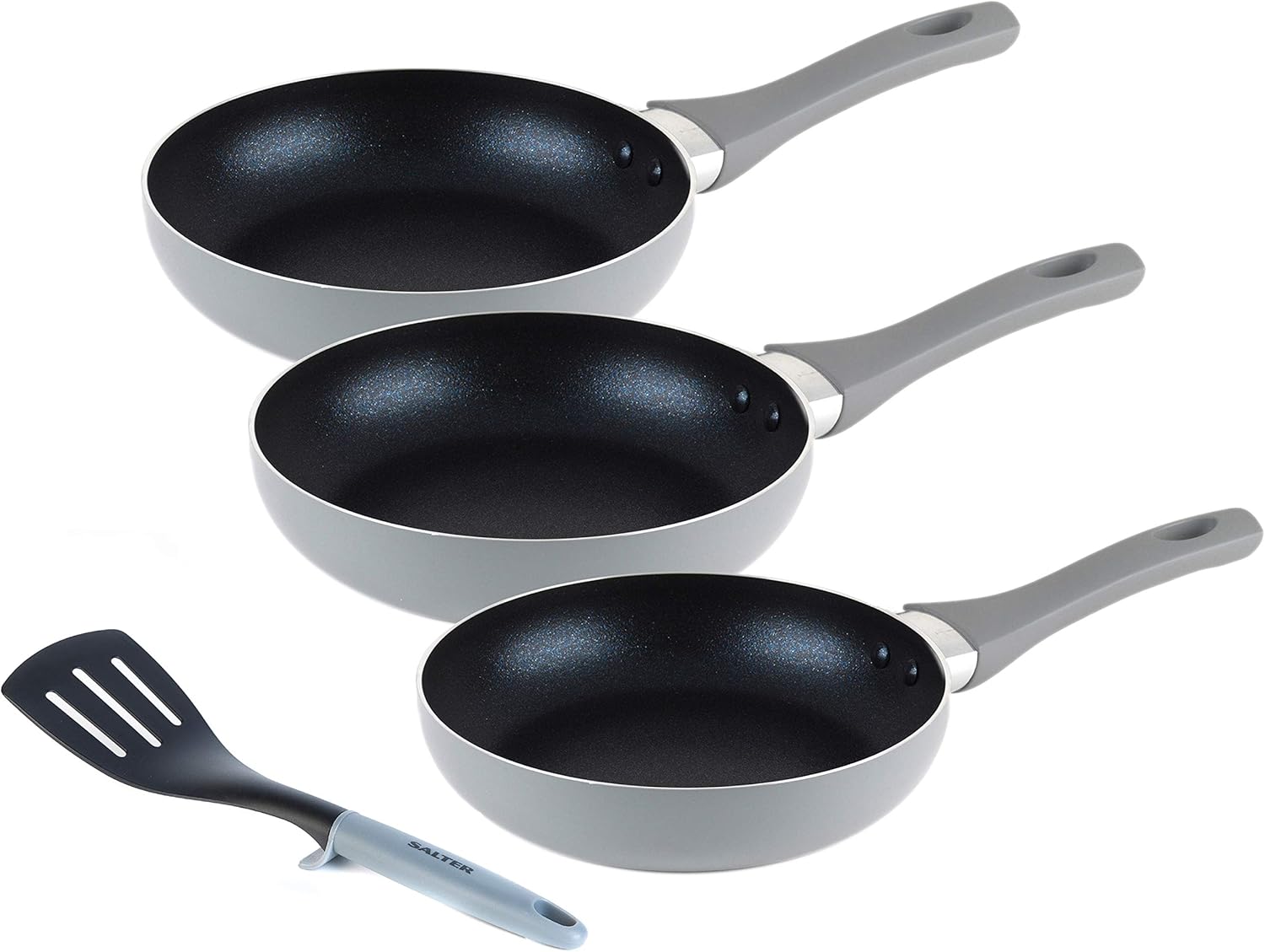 Salter COMBO3095 Crystalstone NonStick Frying Pan Set with Spatula
