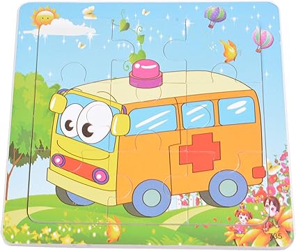 Tiny Souls Wooden Puzzle Ambulance