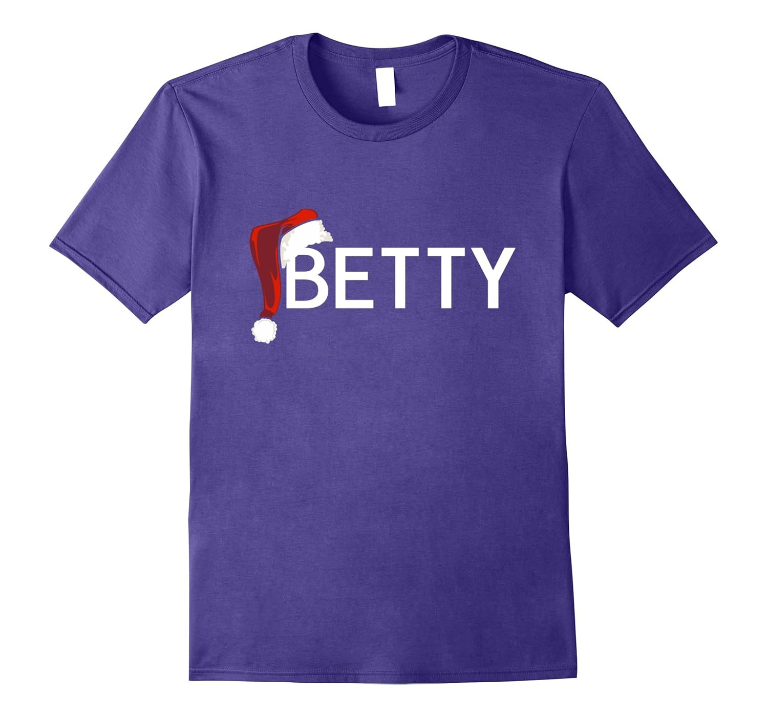 My Personalized Christmas Santa Hat Name Betty T-shirt-Rose