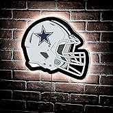 Evergreen NFL Dallas Cowboys Ultra-Thin LED Light Wall Sign Décor | Full Size Replica Helmet | - 19.5 x 15 Inches | Made in the USA