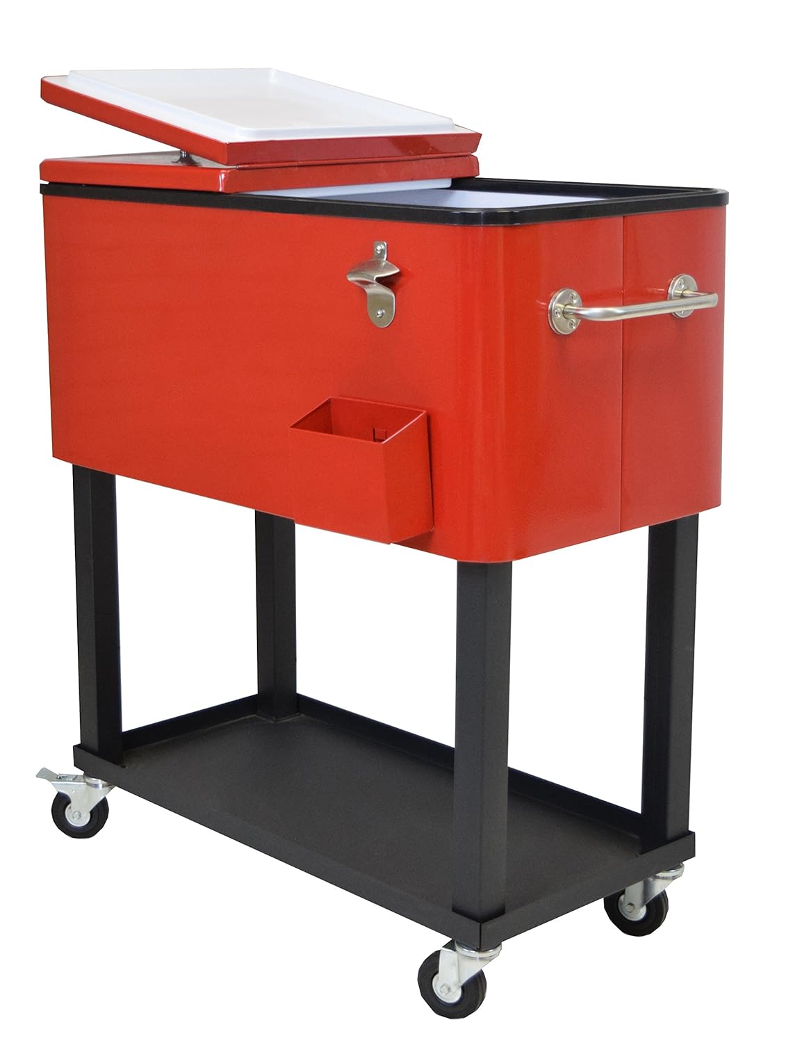 Oakland Living Ice Cooler Carts AZ90010RD Steel Outdoor