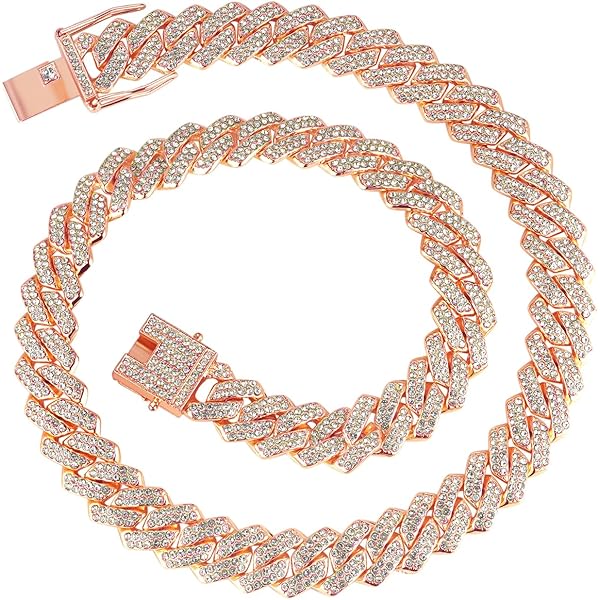 thumbnail image 2 of Hip Hop Iced Out Rappers Miami Cuban Links Silver Moissanite Diamond Chain Necklace At ₹ 39890 2 of 13