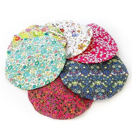 AXAR ENTERPRISE Set of 3Pc Premium Quality Reusable Printed Shower Cap With Elastic Band For Home Use/Salons/Spa/Hair treatment/Beauty Parlours For Both Men And Women Bathing Accessory-Multi Color