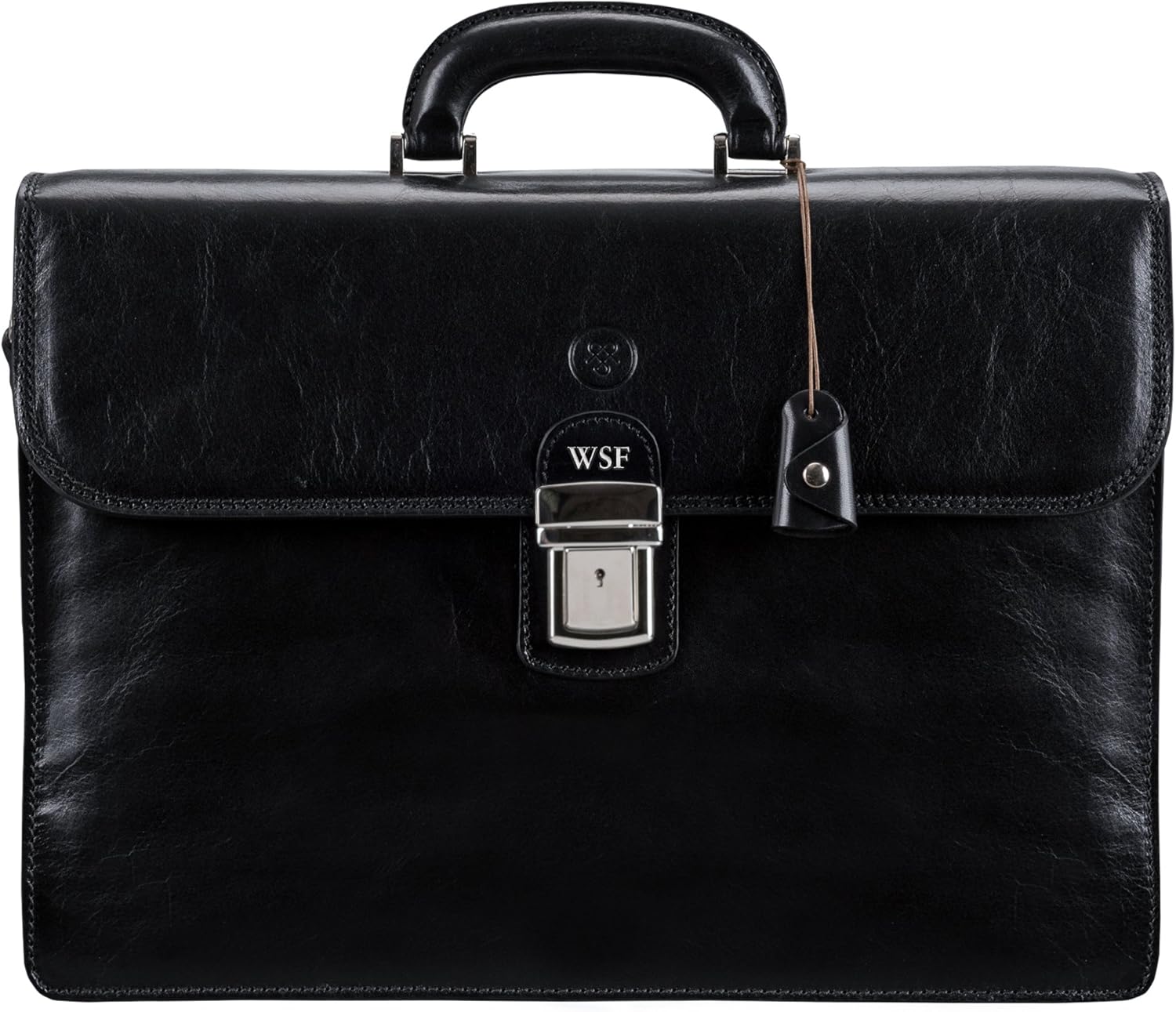 Maxwell Scott Personalized Men's Italian Leather Large