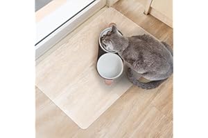 FURKIT Clear Frosted Floor Mat, PVC Durable Anti-Scratch Floor Mat (28"x 36")