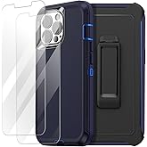AICase for iPhone 12 Pro Max Hoster Case(6.7") with Glass Screen Protector,Heavy Duty Drop Protection Full Body Rugged Shockp