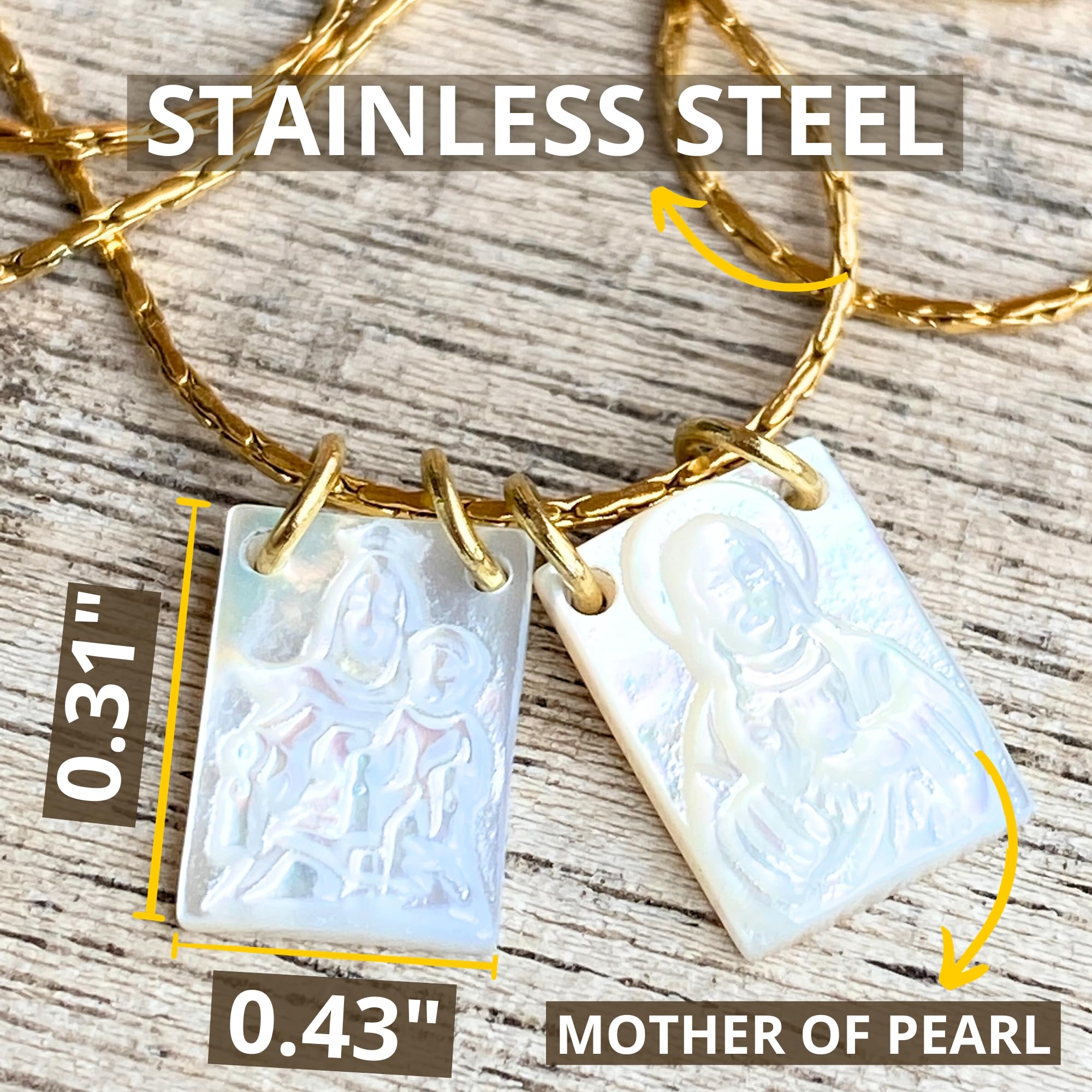 Mua Levlanc Scapulars Catholic Necklace - Escapulario De La Virgen Del Carmen Virgin Mary Necklace Scapulars Catholic Escapularios Catolicos Sacred Heart Necklace Sacred Heart Of Jesus Small B0c6kz36g7
