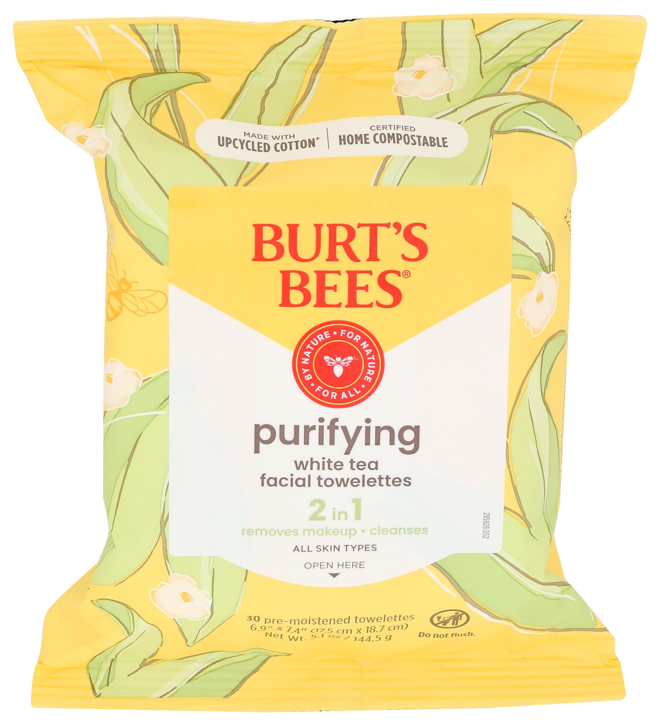 Burt's Bees Facial Cleansing Towelettes with White Tea Extract - 30 Towelettes