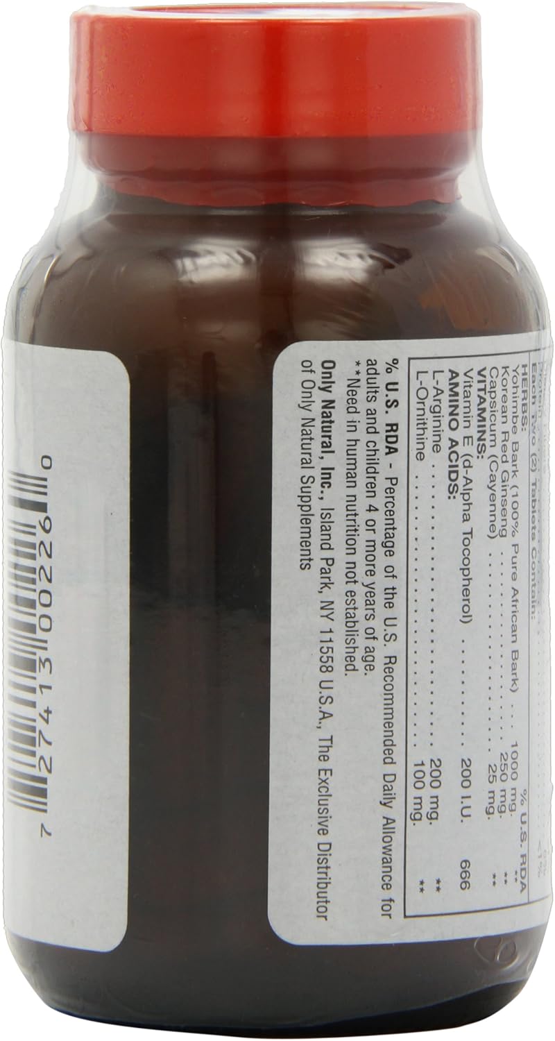 Only Natural Yohimbe 1000 Plus, 60-Count: Health & Personal Care
