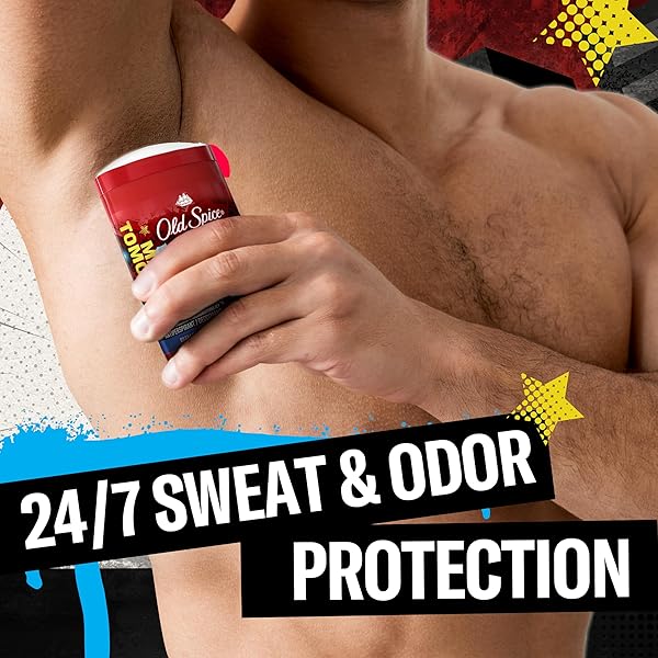 OLD SPICE ANTIPERSPIRANT AND DEODORANT FOR MEN, 24/7 FRESHNESS & LASTING SCENT, 24/7 LONG LASTING SWEAT & ODOR PROTECTION, SMELL LIKE A HERO, SUPERMAN, BRIGHT CITRUS AND COSMOS SCENT, 2.6 OZ