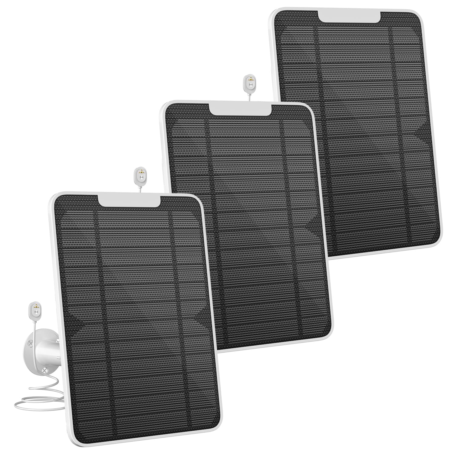 Photo 1 of *ONLY 2 PACK* 5V 6W Solar Panel Charger Compatible with Arlo Pro 4/Pro 3/Pro 3 Floodlight/Ultra/Ultra 2, Continuous Power Supply, 9.8ft Waterproof Power Cable, IP65 Weatherproof, Includes Secure Wall Mount, 2 PACK