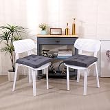 RACE LEAF Garden Chair Cushions Square Pack 4 Dark Gray Waterproof view 5