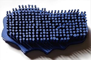 Grewal Equestrian Snuggy Groomer Soft Teeth Rubber Groomer Curry (Navy Blue)