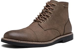 Vostey Men's Dress Boots Cap Toe Black Casual Chukka Boots for Men